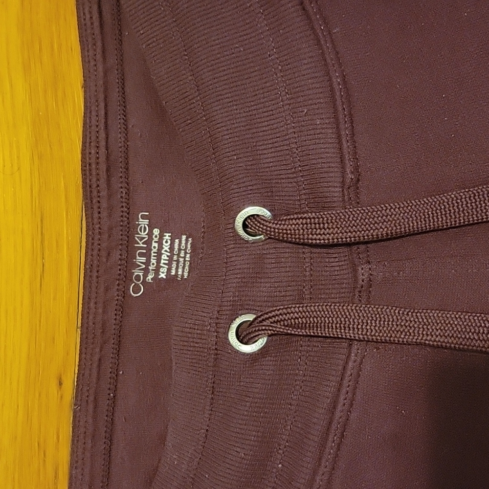 Calvin Klein Burgundy Hoodie Sweatpants Set XS - Picture 3 of 8